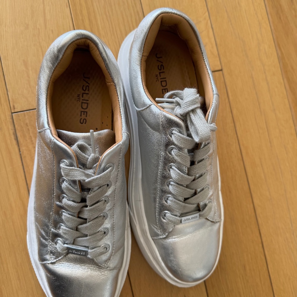 Jslide Silver Platform Sneaker - image 1